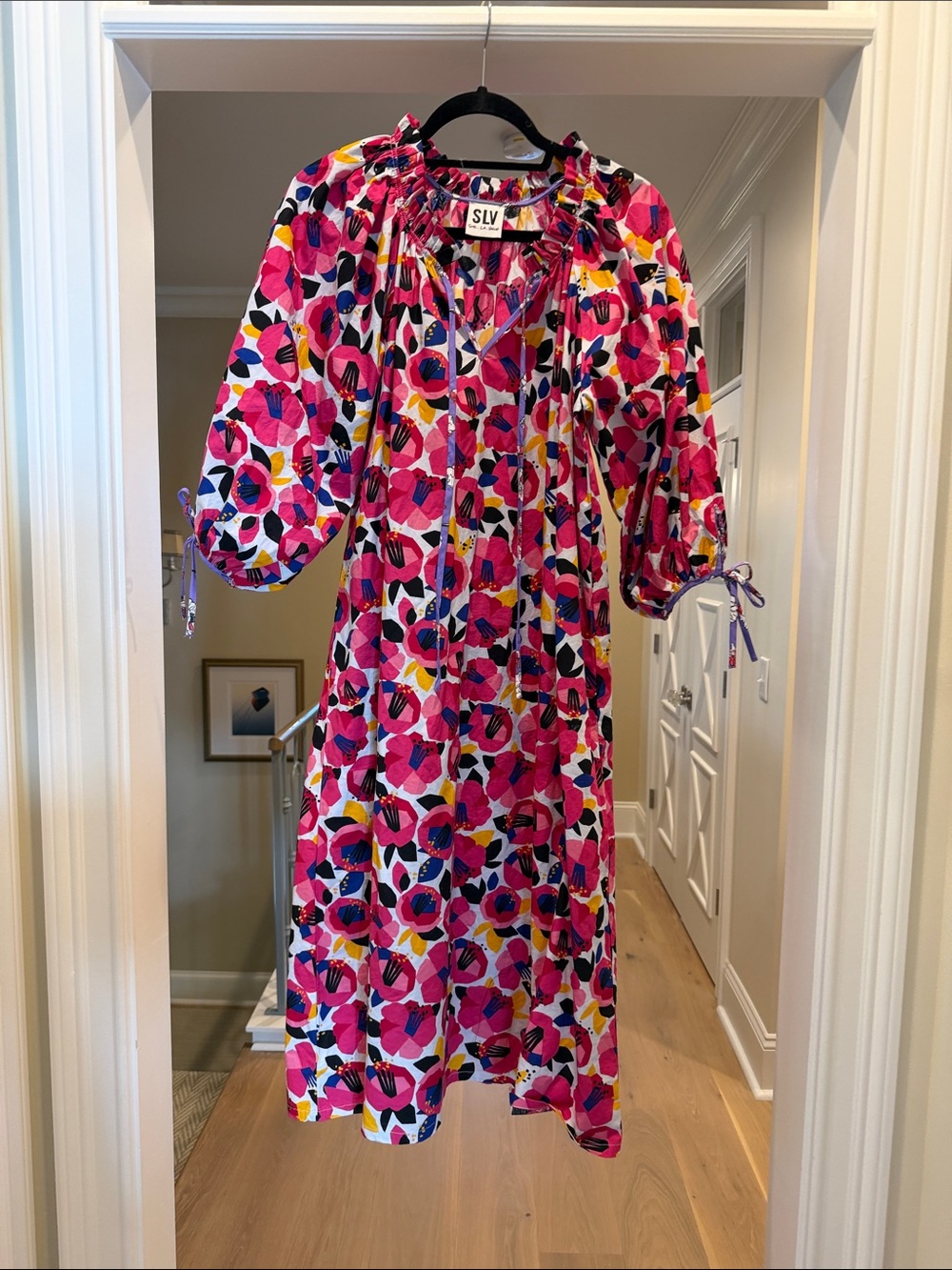 SLV Pink Multicolor Floral dress (bw)